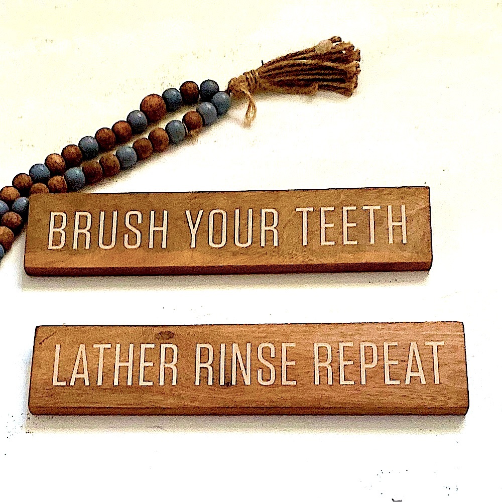 Set of 2 Bathroom Wall Signs by Hearth & Hand with Magnolia